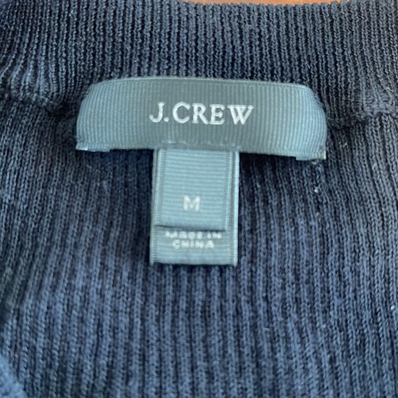 J. Crew Black Ribbed Long Sleeve Crewneck Knit Sweater - Picture 4 of 6